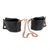 Черные мягкие наручники Entice French Cuffs с цепью - California Exotic Novelties - купить с доставкой в Черкесске