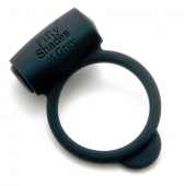 Темно-серое эрекционное кольцо Vibrating Love Ring с вибрацией - Fifty Shades of Grey - в Черкесске купить с доставкой