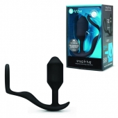 Черное эрекционное кольцо с анальным плагом Snug   Tug - b-Vibe - в Черкесске купить с доставкой