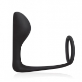 Стимулятор простаты с фиксацией эрекционным кольцом Prostate Gear - BlueLine - в Черкесске купить с доставкой