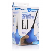 Анальный душ с 3 насадками Premium One-way Valve Anal Douche Set - XR Brands - купить с доставкой в Черкесске