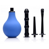 Анальный душ с 3 насадками Premium One-way Valve Anal Douche Set - XR Brands - купить с доставкой в Черкесске