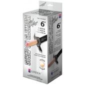 Пояс-трусики с насадкой Glamour Silver - 15,5 см. - LOVETOY (А-Полимер) - купить с доставкой в Черкесске