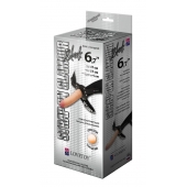 Пояс-трусики с насадкой Glamour - 17 см. - LOVETOY (А-Полимер) - купить с доставкой в Черкесске