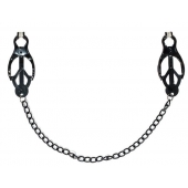 Зажимы на соски Darkside с цепочкой - Lola Games - купить с доставкой в Черкесске