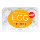 Набор из 6 мастурбаторов Tenga EGG Easy Beat с различным рельефом - Tenga - в Черкесске купить с доставкой