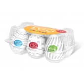 Набор из 6 мастурбаторов Tenga EGG Easy Beat с различным рельефом - Tenga - в Черкесске купить с доставкой