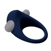 Гладкое синее эрекционное виброкольцо STIMU RING - Dream Toys - в Черкесске купить с доставкой