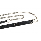 Черный ошейник с поводком Wild - Lola Games - купить с доставкой в Черкесске