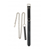 Черный ошейник с поводком Wild - Lola Games - купить с доставкой в Черкесске