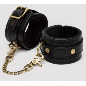 Черные оковы на ноги Bound to You Faux Leather Ankle Cuffs - Fifty Shades of Grey - купить с доставкой в Черкесске