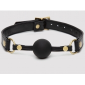 Черный кляп-шар Bound to You Faux Leather Ball Gag - Fifty Shades of Grey - купить с доставкой в Черкесске