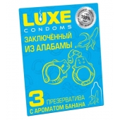 Презервативы  Заключенный из Алабамы  с ароматом банана - 3 шт. - Luxe - купить с доставкой в Черкесске