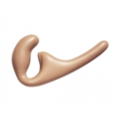 Бежевый безремневой страпон Seduction - 20,5 см. - Lola Games - купить с доставкой в Черкесске