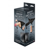 Черный пояс для женщин BEST SELECT с 3 насадками - LOVETOY (А-Полимер) - купить с доставкой в Черкесске