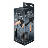 Черный женский пояс BEST SELECT с 3 насадками и вибрацией - LOVETOY (А-Полимер) - купить с доставкой в Черкесске