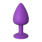 Фиолетовая анальная пробка со стразом Her Little Gem Large Plug - 9,5 см. - Pipedream - купить с доставкой в Черкесске