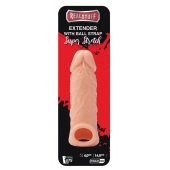 Телесная насадка EXTENDER WITH BALL STRAP 5.5 - 14 см. - Dream Toys - в Черкесске купить с доставкой