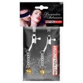 Оригинальные зажимы на соски с желтыми шариками - Notabu - купить с доставкой в Черкесске