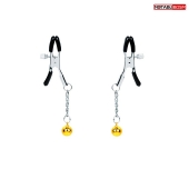 Оригинальные зажимы на соски с желтыми шариками - Notabu - купить с доставкой в Черкесске