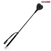 Черный стек с наконечником-сердечком - 54 см. - Notabu - купить с доставкой в Черкесске