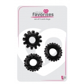Набор из 3 черных эрекционных колец SET OF 3 COCKRINGS - Dream Toys - в Черкесске купить с доставкой