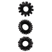 Набор из 3 черных эрекционных колец SET OF 3 COCKRINGS - Dream Toys - в Черкесске купить с доставкой