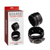 Черные оковы Classic Ankle Cuffs - Chisa - купить с доставкой в Черкесске