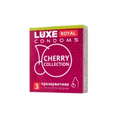 Презервативы с ароматом вишни LUXE Royal Cherry Collection - 3 шт. - Luxe - купить с доставкой в Черкесске