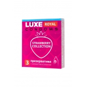 Презервативы с ароматом клубники LUXE Royal Strawberry Collection - 3 шт. - Luxe - купить с доставкой в Черкесске