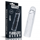 Прозрачная насадка-удлинитель Flawless Clear Penis Sleeve Add 1 - 15,5 см. - Lovetoy - в Черкесске купить с доставкой
