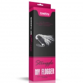 Серебристая плетка Struggle My Flogger с черной ручкой - 45 см. - Lovetoy - купить с доставкой в Черкесске