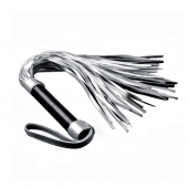 Серебристая плетка Struggle My Flogger с черной ручкой - 45 см. - Lovetoy - купить с доставкой в Черкесске