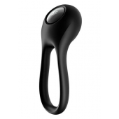 Черное эрекционное виброкольцо Majestic Duo - Satisfyer - в Черкесске купить с доставкой