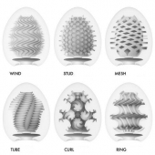 Набор из 6 мастурбаторов Tenga EGG IV с различным рельефом - Tenga - в Черкесске купить с доставкой