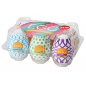 Набор из 6 мастурбаторов Tenga EGG IV с различным рельефом - Tenga - в Черкесске купить с доставкой