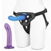 Страпон унисекс Beginners Strap-On с 2 насадками - 15 и 13 см. - Lux Fetish - купить с доставкой в Черкесске
