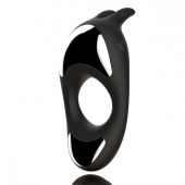 Черное эрекционное кольцо с двумя моторами Zeus Dual Vibe Cock Ring - FeelzToys - в Черкесске купить с доставкой
