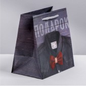 Ламинированный квадратный пакет «Мужской стиль» - 14 х 14 х 9 см. - Сима-Ленд - купить с доставкой в Черкесске