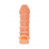 Телесная закрытая насадка с пупырышками Cock Sleeve Size M - 15,6 см. - KOKOS - в Черкесске купить с доставкой