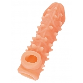 Телесная закрытая насадка с пупырышками Cock Sleeve Size L - 17,6 см. - KOKOS - в Черкесске купить с доставкой