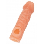 Телесная закрытая насадка с шершавой головкой Cock Sleeve Size L - 17,6 см. - KOKOS - в Черкесске купить с доставкой