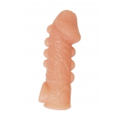 Телесная закрытая насадка с шишечками Cock Sleeve Size L - 17,6 см. - KOKOS - в Черкесске купить с доставкой