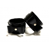 Черные наручники с бантиками из эко-кожи - БДСМ Арсенал - купить с доставкой в Черкесске