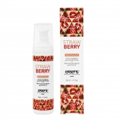 Разогревающее массажное масло  с ароматом клубники Gourmet Strawberry - 50 мл. - Exsens - купить с доставкой в Черкесске