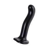 Черный стимулятор для пар P G-Spot Dildo Size L - 19 см. - Strap-on-me - в Черкесске купить с доставкой