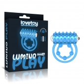 Голубое, светящееся в темноте виброкольцо Lumino Play Vibrating Penis Ring - Lovetoy - в Черкесске купить с доставкой