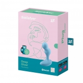 Голубой анальный вибростимулятор Deep Driver - 11,2 см. - Satisfyer - в Черкесске купить с доставкой