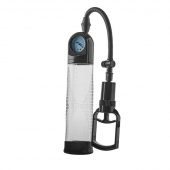 Прозрачная вакуумная помпа с манометром Deluxe Penis Pump - Dream Toys - в Черкесске купить с доставкой