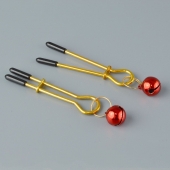 Золотистые зажимы с колокольчиками Gold - Sitabella - купить с доставкой в Черкесске